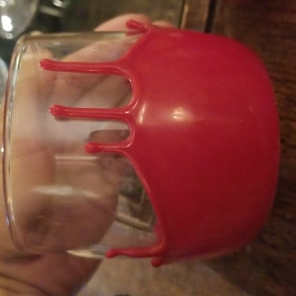 Set Makers Mark Wax Glass Tumbler Cup Red Bourbon Whisky Glasses - Picture 4 of 8